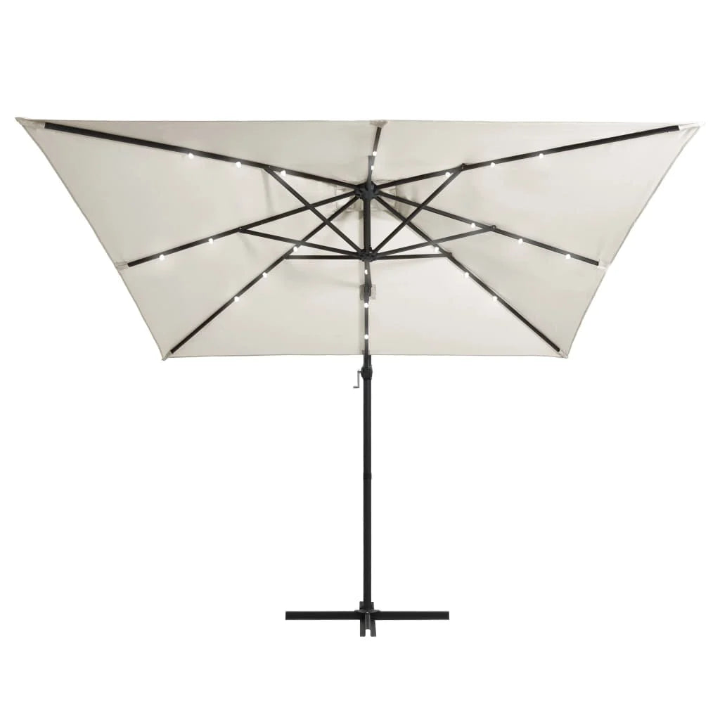 Cantilever parasol with LED lights 250x250 cm various finishes 