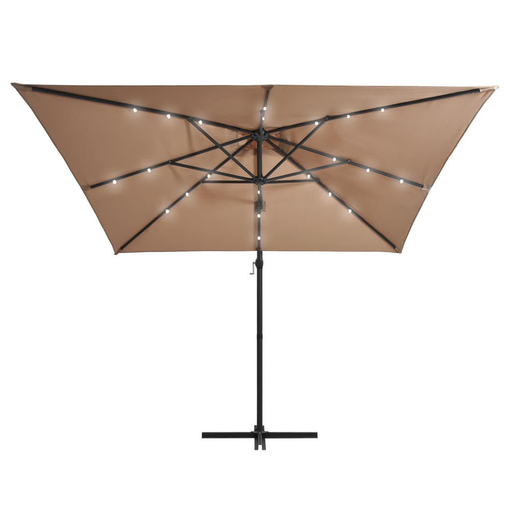 Cantilever parasol with LED lights 250x250 cm various finishes 