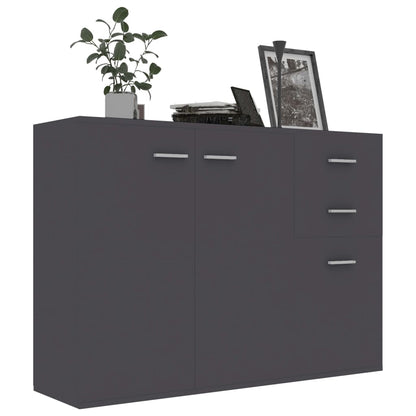 Grey plywood sideboard 105x30x75 cm