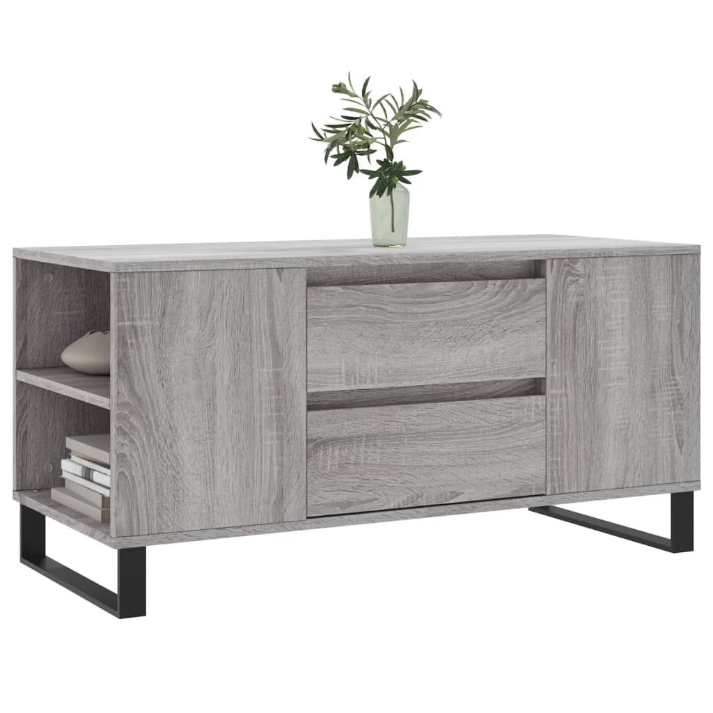 Sonoma grey engineered wood coffee table 102x44.5x50 cm