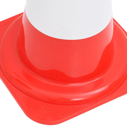 vidaXL Conos de tráfico reflectantes rojo y blanco 50 cm