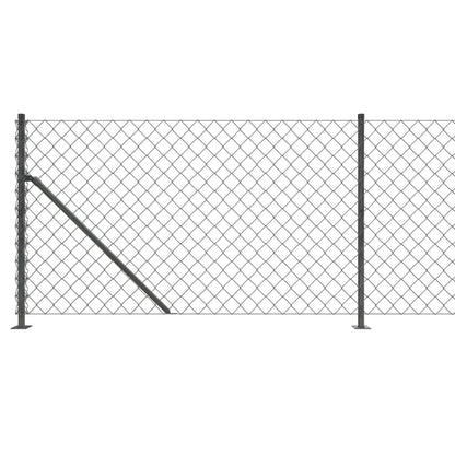 Wire fence with anthracite grey flange 0.8x10 m