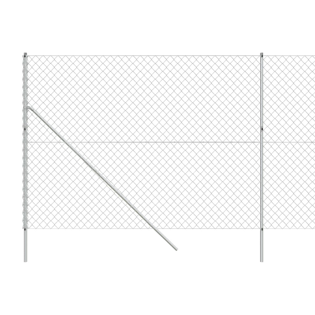 Silver wire fence 2.2x10 m