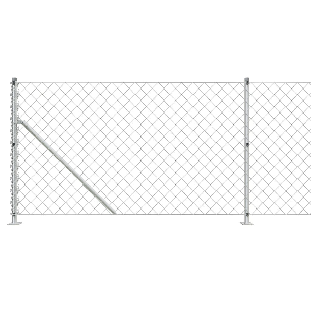 Wire fence with silver flange 0.8x10 m