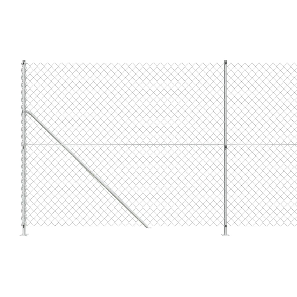 Wire fence with silver flange 2.2x10 m