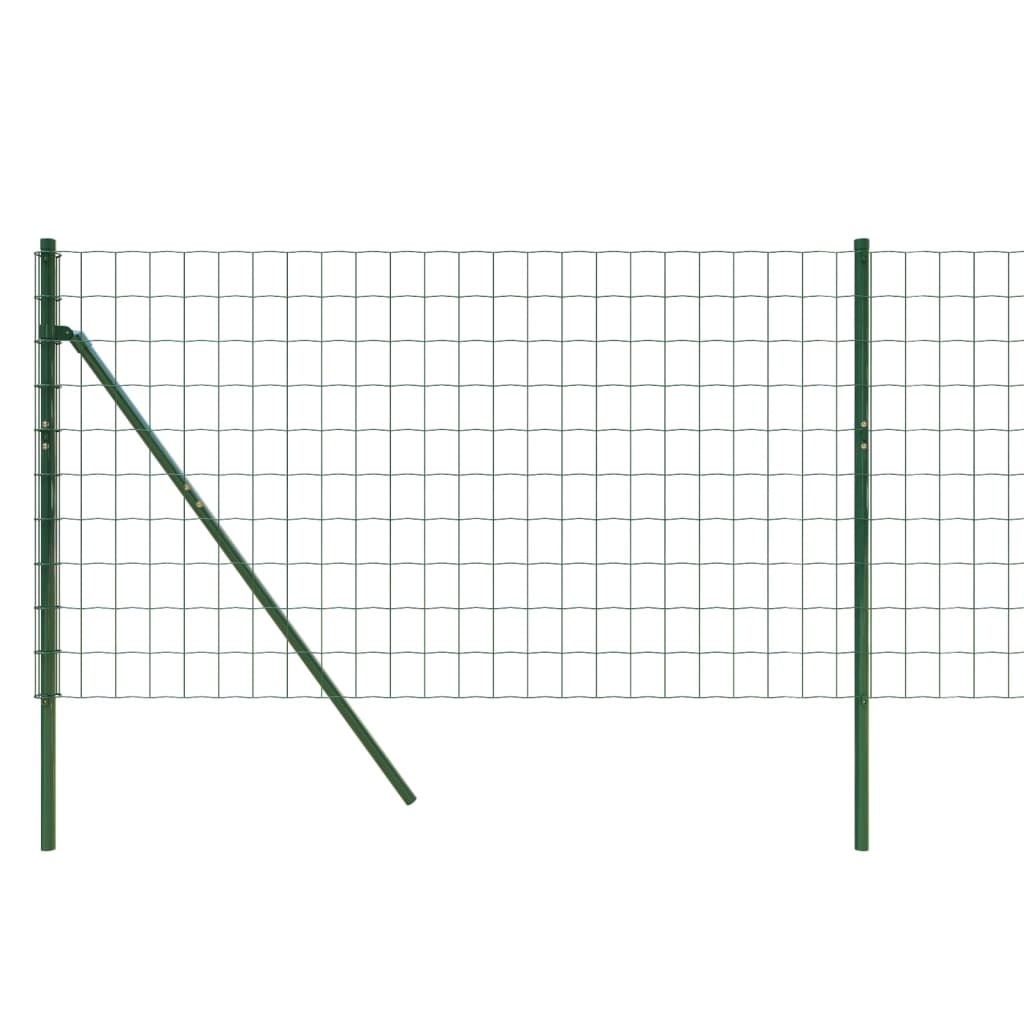 Green galvanized steel wire fence 0.8x25m