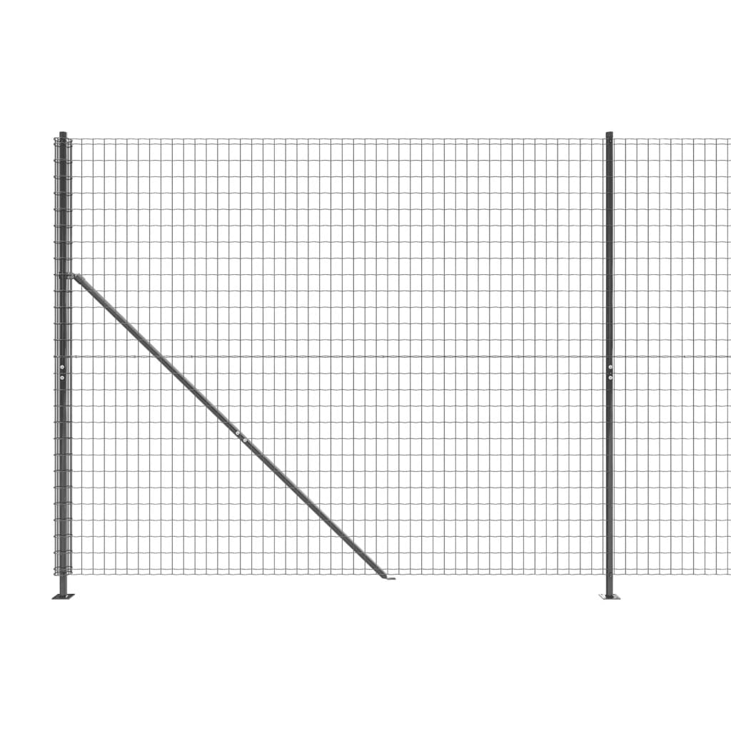 Wire fence with anthracite grey flange 1.8x25 m