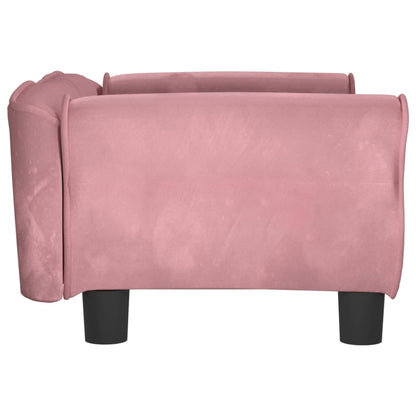 Cama para perros de terciopelo rosa 70x45x30 cm