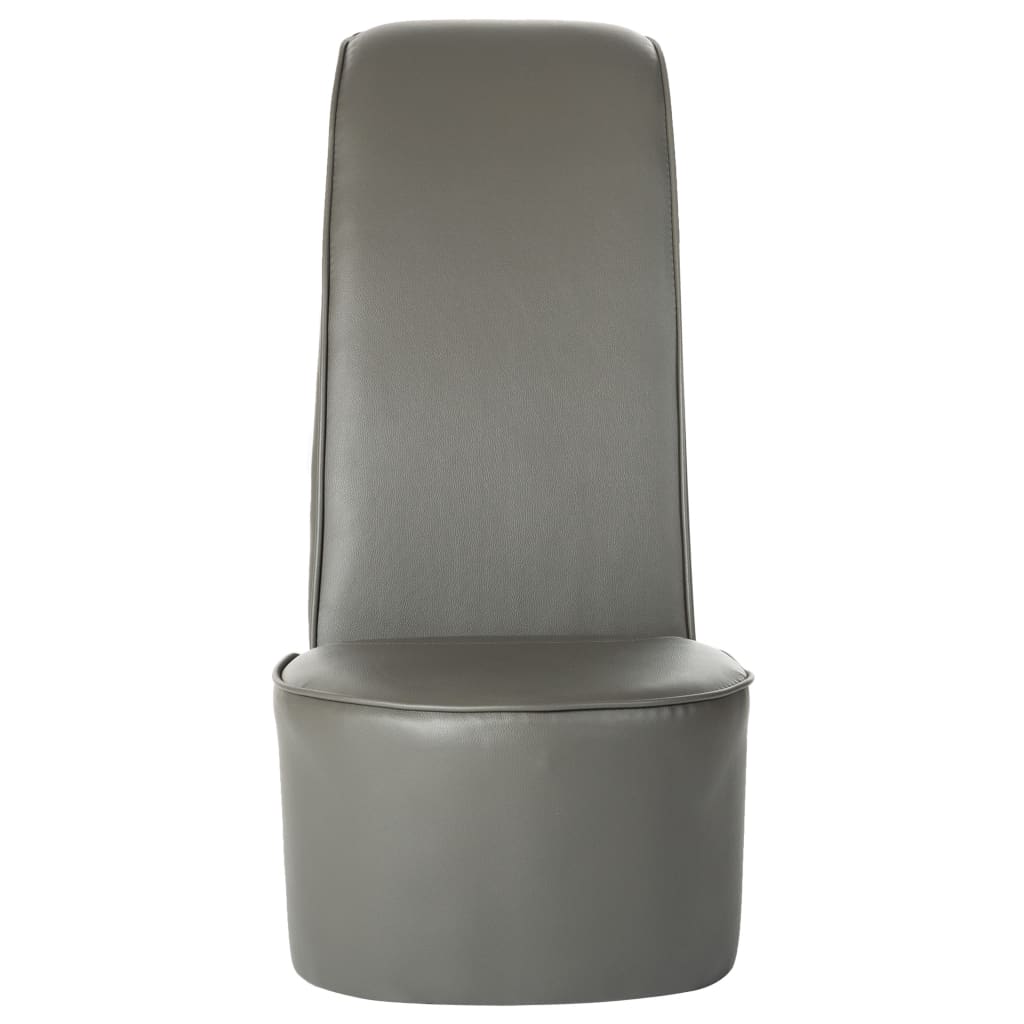 High heel shoe shaped armchair in grey synthetic leather