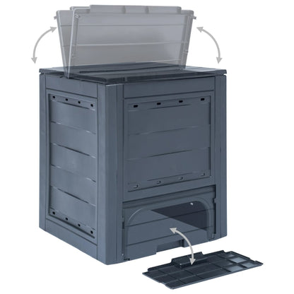 Garden composters 3 units grey 780 L 60x60x73 cm