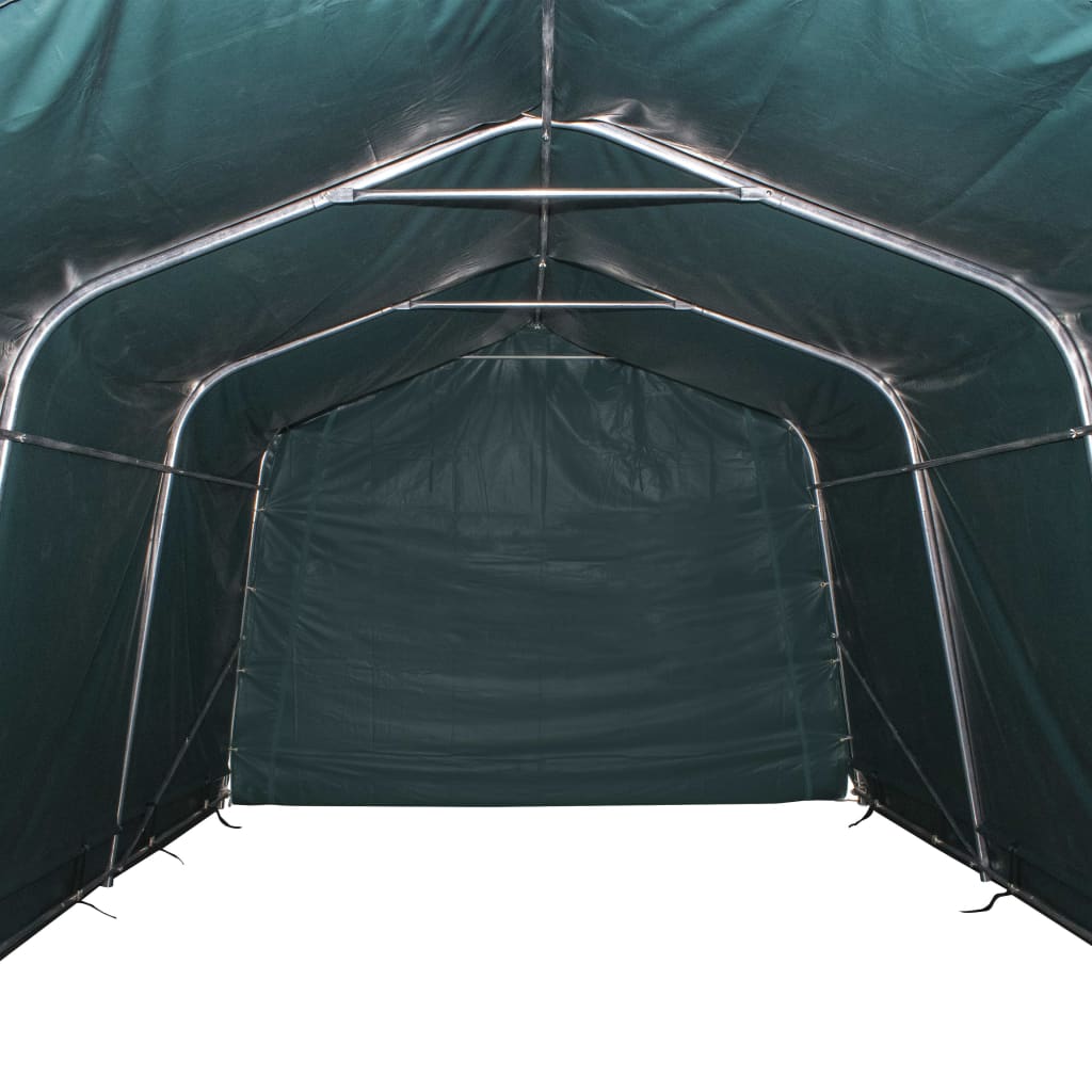 Detachable livestock tent PVC dark green 550g/m² 3.3x16 m