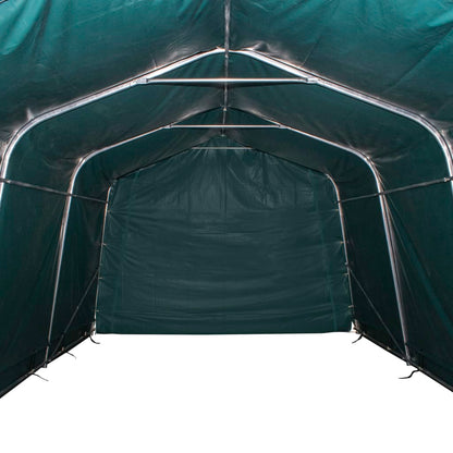 Detachable livestock tent PVC dark green 550g/m² 3.3x16 m