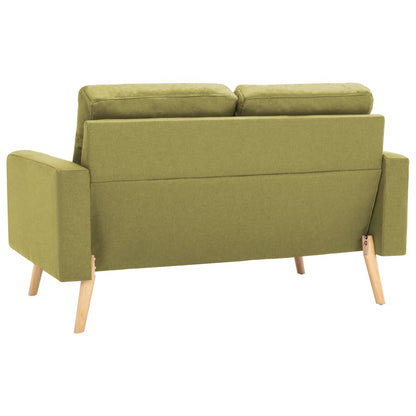 2-piece sofa set in green fabric