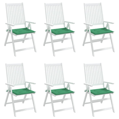 Garden Chair Cushions 6 Pcs Green Oxford Fabric 50x50x3cm