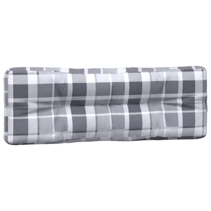 Pallet sofa cushions 5 units grey checkered fabric