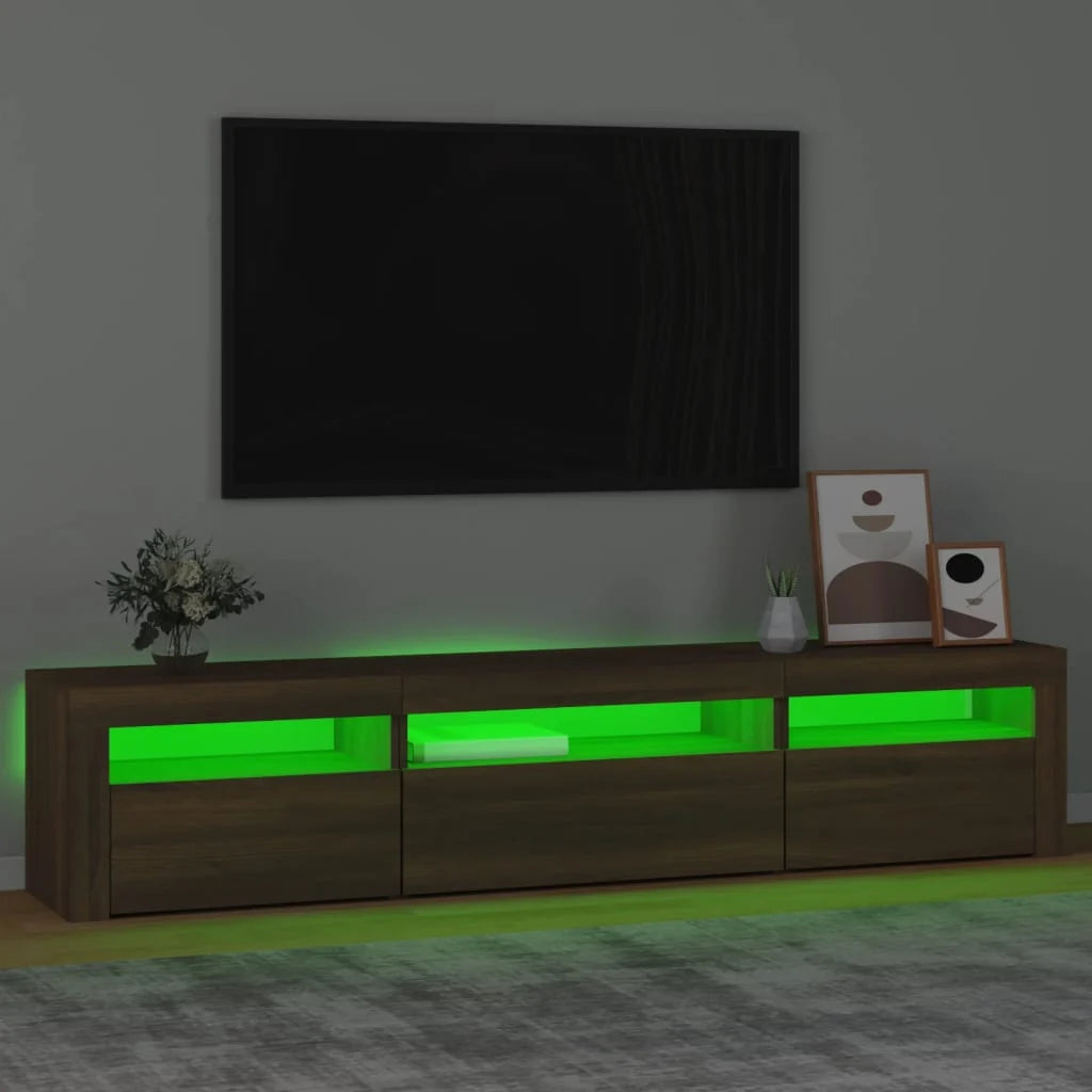 Mueble de TV con luces LED  195x35x40 cm