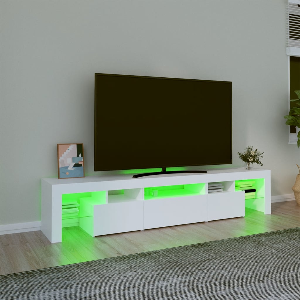 vidaXL TV Cabinet with LED Lights 200x36.5x40 cm 