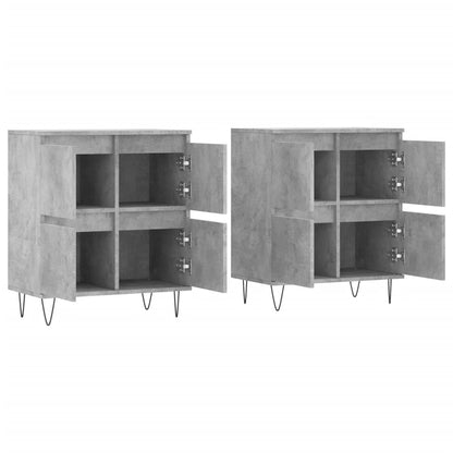 Sideboards 2 pcs concrete grey plywood