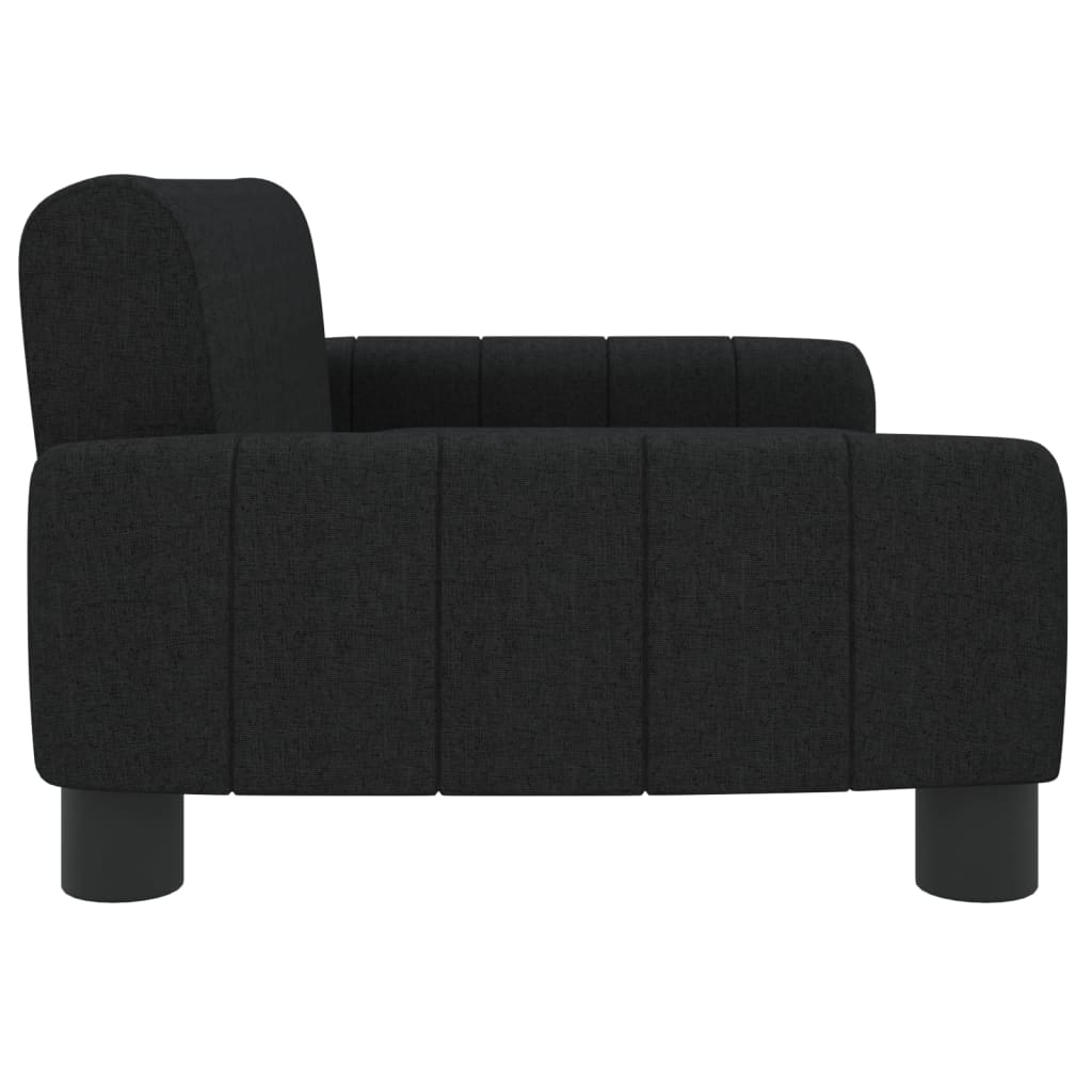 Children's sofa in black fabric 70x45x30 cm