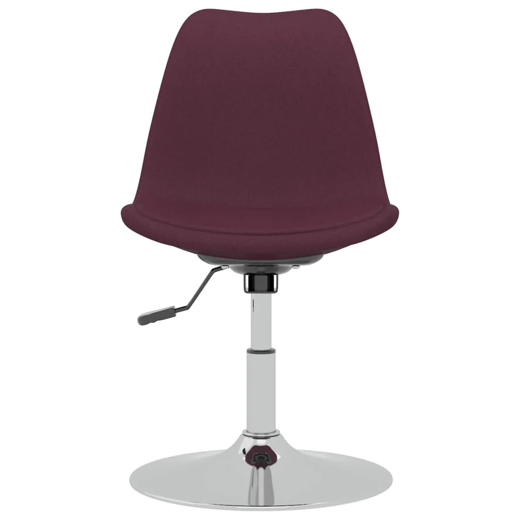 Swivel dining chairs, 4 units, purple fabric