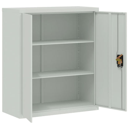 Light grey steel filing cabinet 90x40x105 cm