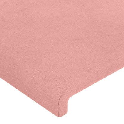 Pink velvet headboard 90x5x78/88 cm