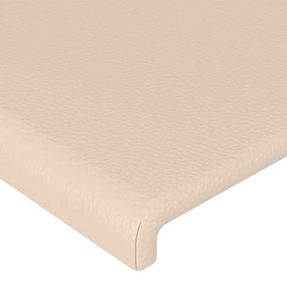 Cappuccino-coloured synthetic leather headboard 100x5x78/88 cm