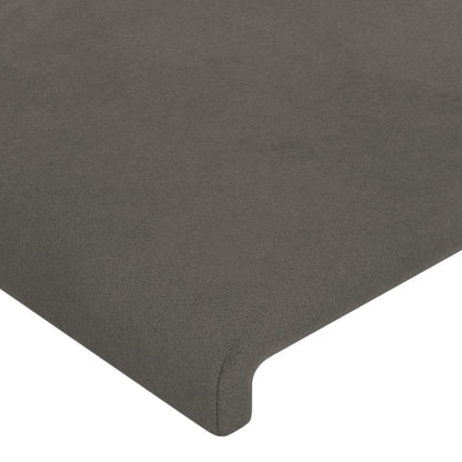 Headboards 2 units dark grey velvet 80x5x78/88 cm