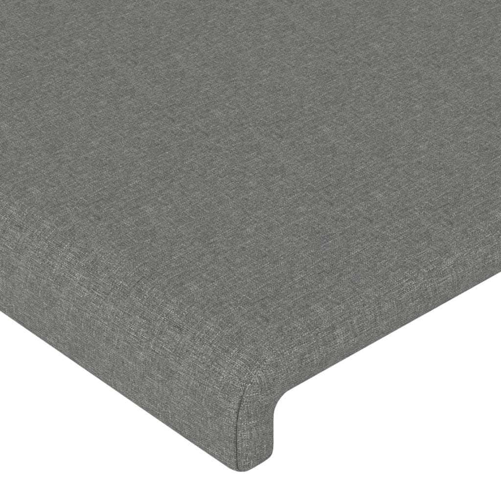 Headboards 2 units dark grey fabric 90x5x78/88 cm