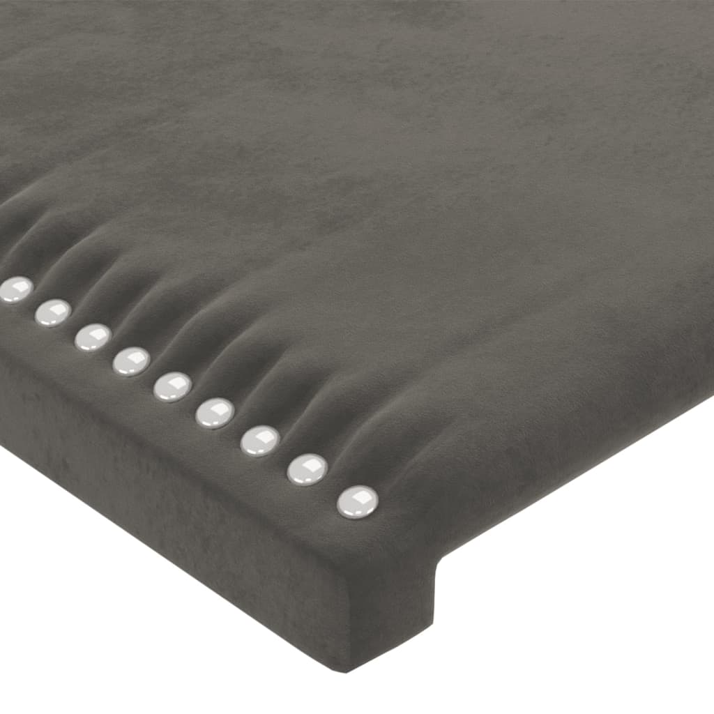 Dark grey velvet headboard 90x5x78/88 cm