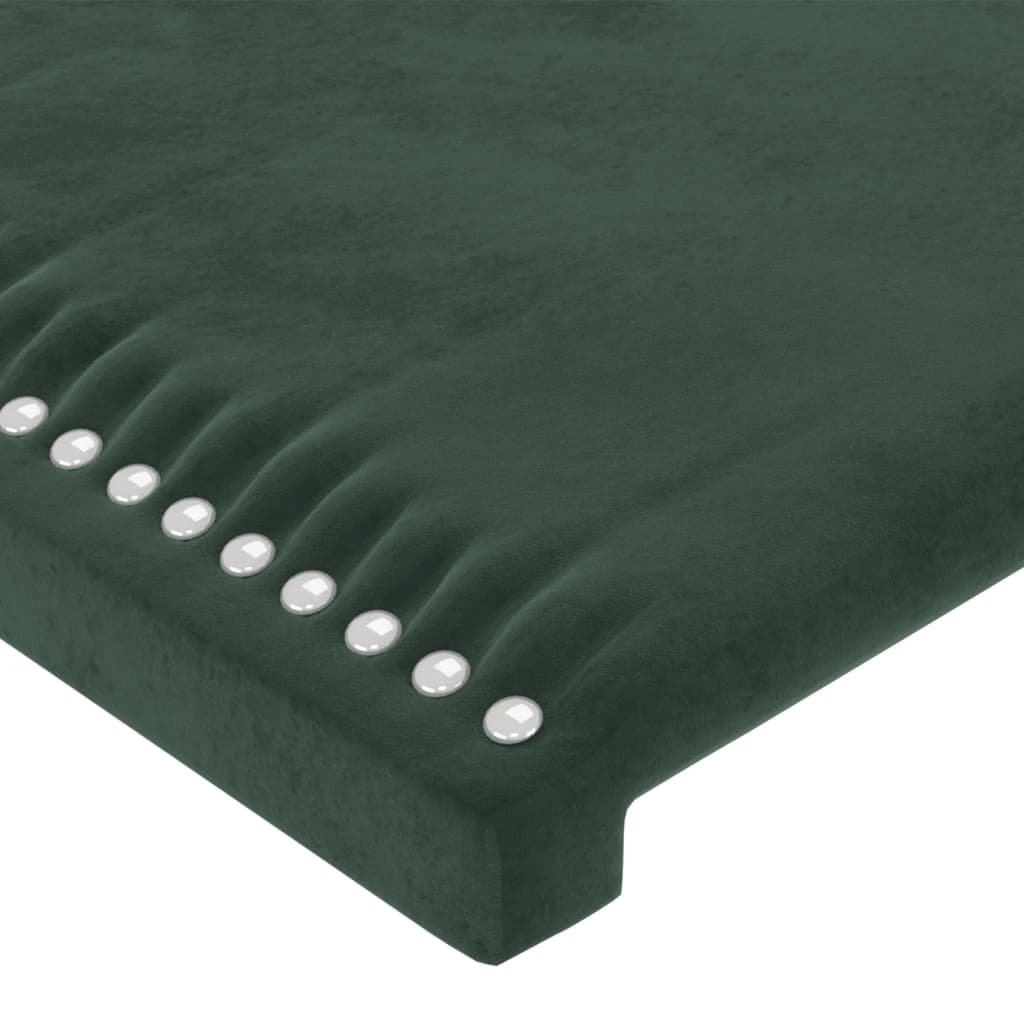 Headboards 2 units dark green velvet 72x5x78/88 cm