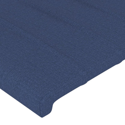 Blue fabric headboard 80x5x78/88 cm