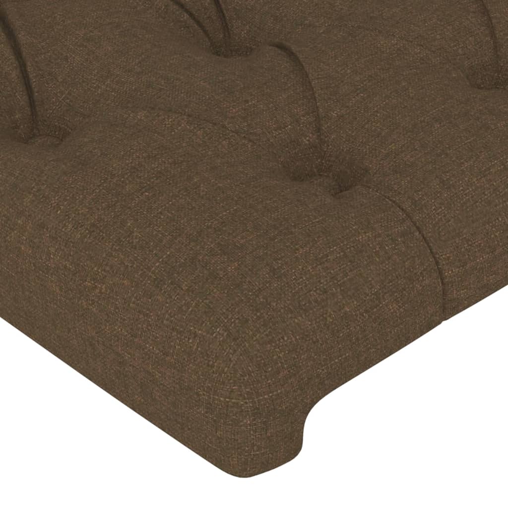 Dark brown fabric headboard 90x7x78/88 cm