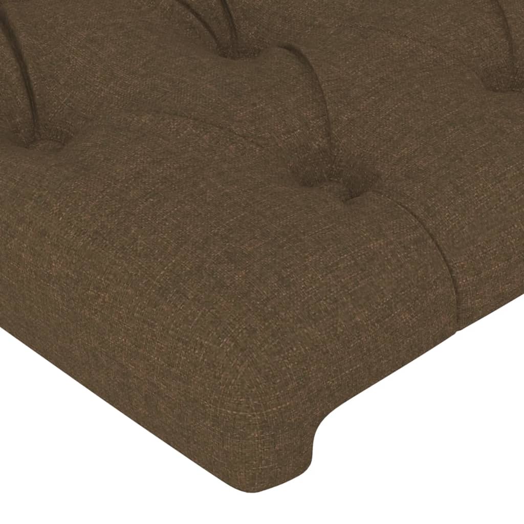 Headboards 2 units dark brown fabric 72x7x78/88 cm