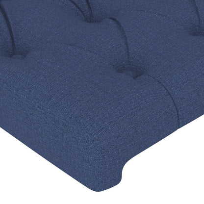 Headboards 2 units blue fabric 100x7x78/88 cm