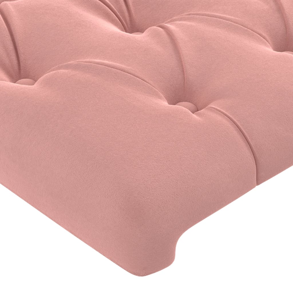 Headboards 2 units pink velvet 100x7x78/88 cm