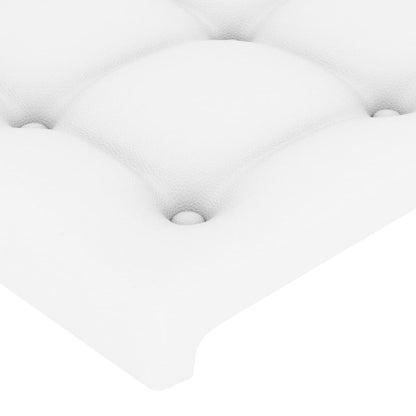 White faux leather headboard 100x5x78/88 cm