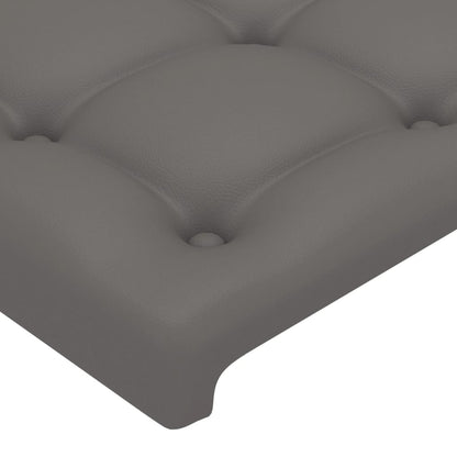 Headboards 2 units of grey synthetic leather 100x5x78/88 cm