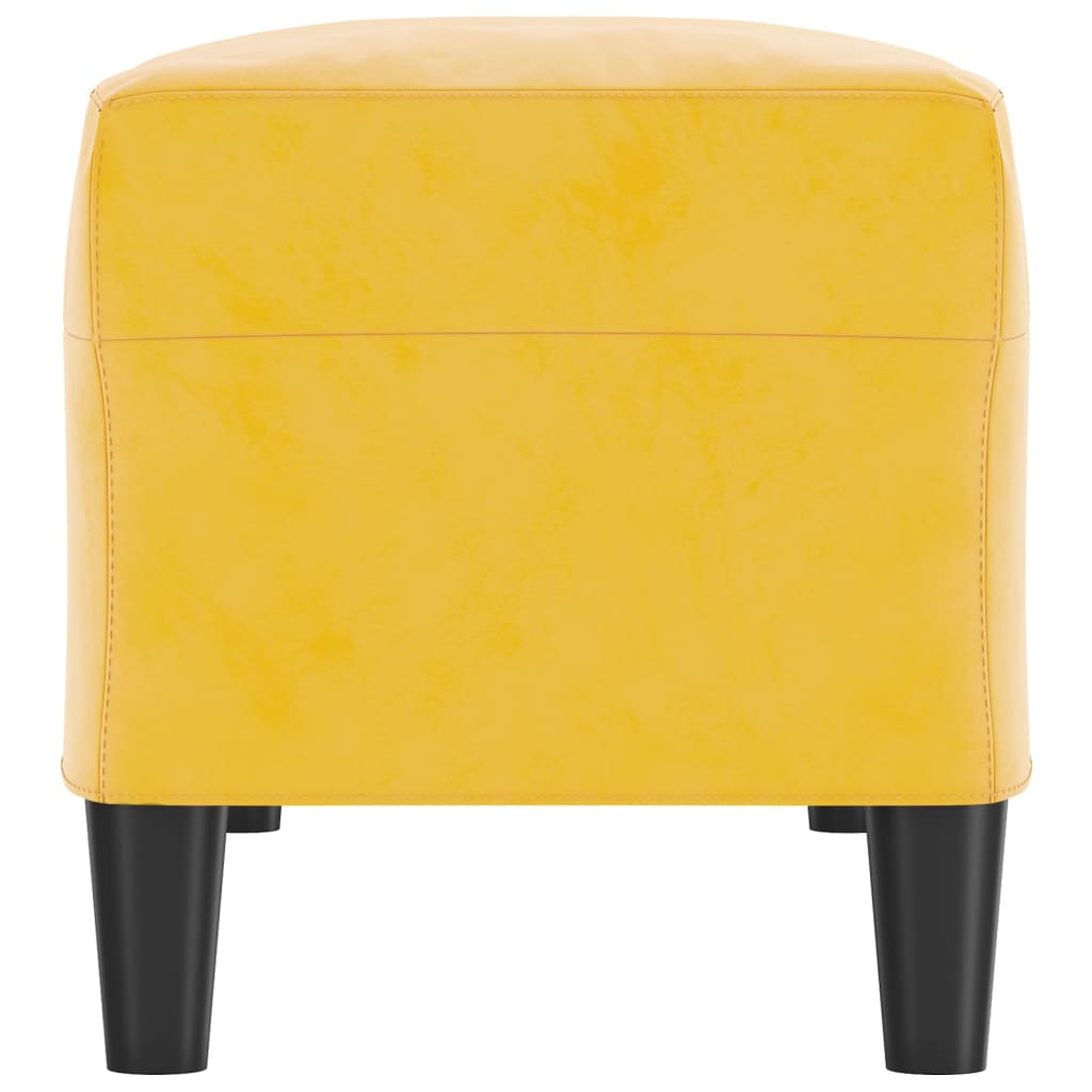 Yellow velvet bench 100x35x41 cm