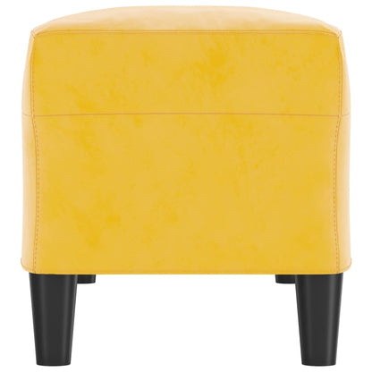 Yellow velvet bench 100x35x41 cm