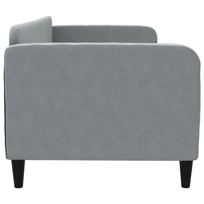 Light gray fabric sofa bed 80x200 cm