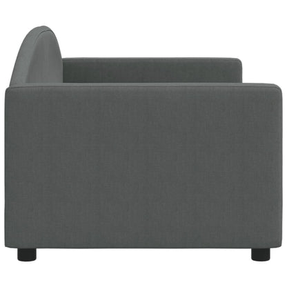 Dark grey fabric sofa bed 80x200 cm