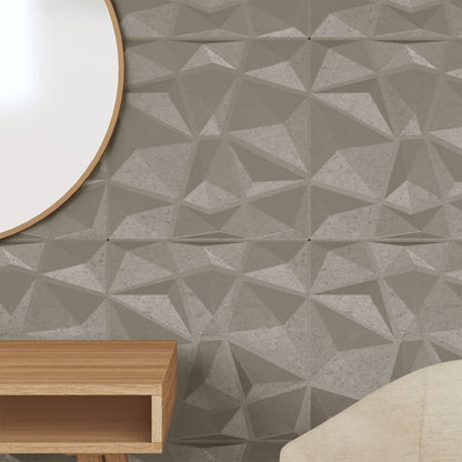 Wall panels 48 units XPS diamond concrete grey 50x50cm 12 m²