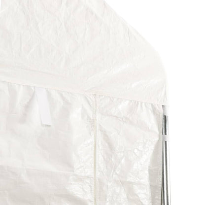 Gazebo tent with white polyethylene roof 