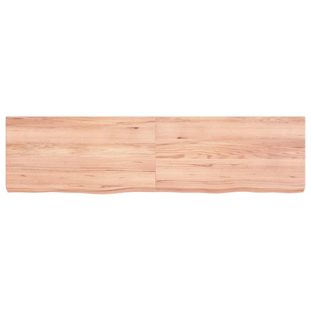 Estante pared madera roble tratada marrón claro 120x30x(2-6) cm