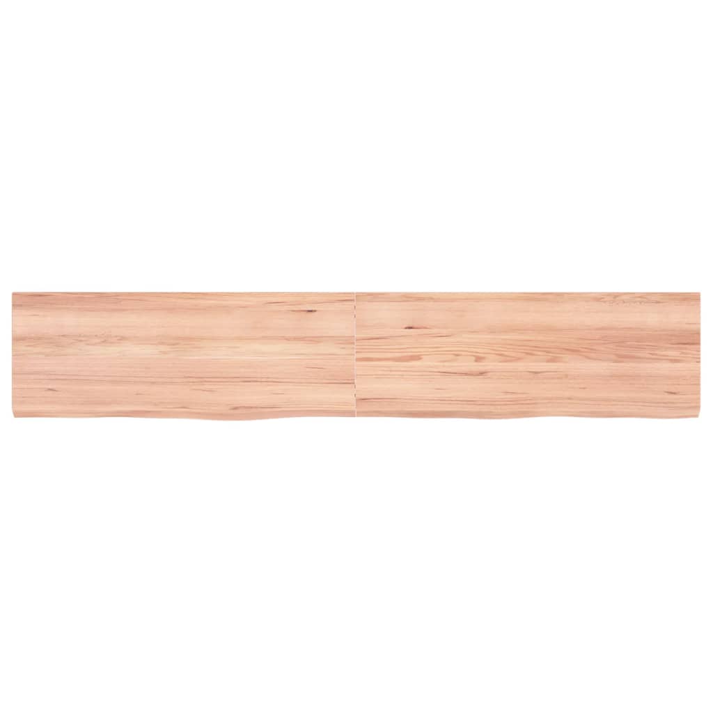 Estante pared madera roble tratada marrón claro 160x30x(2-6) cm