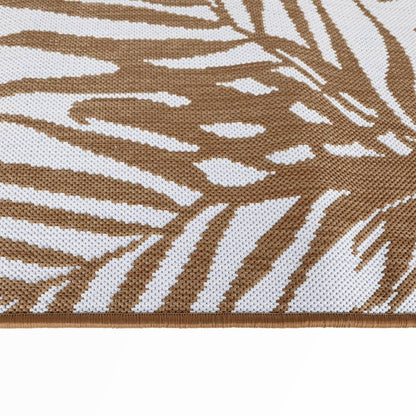 Brown and white reversible outdoor rug 100x200 cm