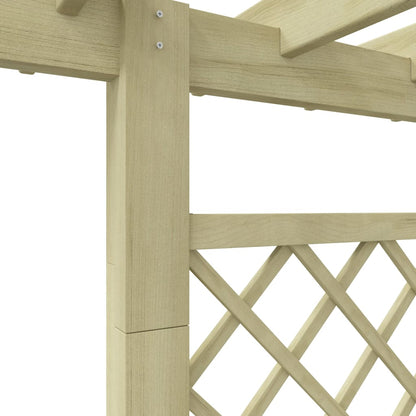 Pergola with wooden planter 162x56x204 cm