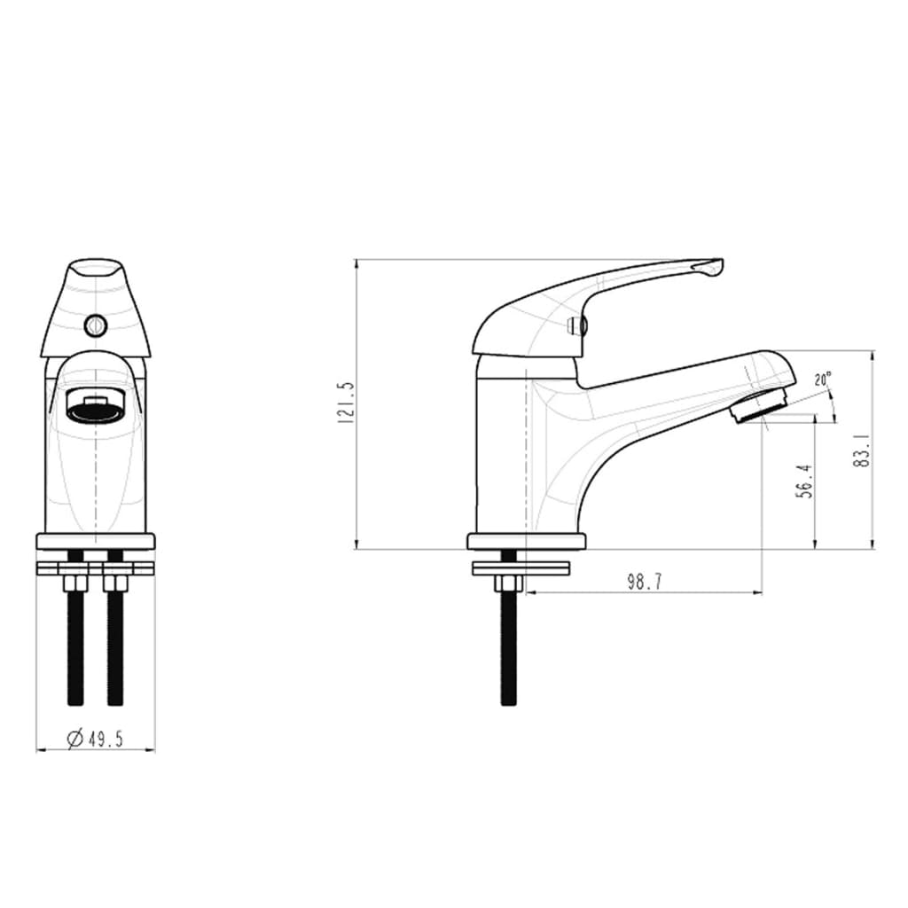 SCHÜTTE Grifo mezclador de lavabo ATHOS cromado