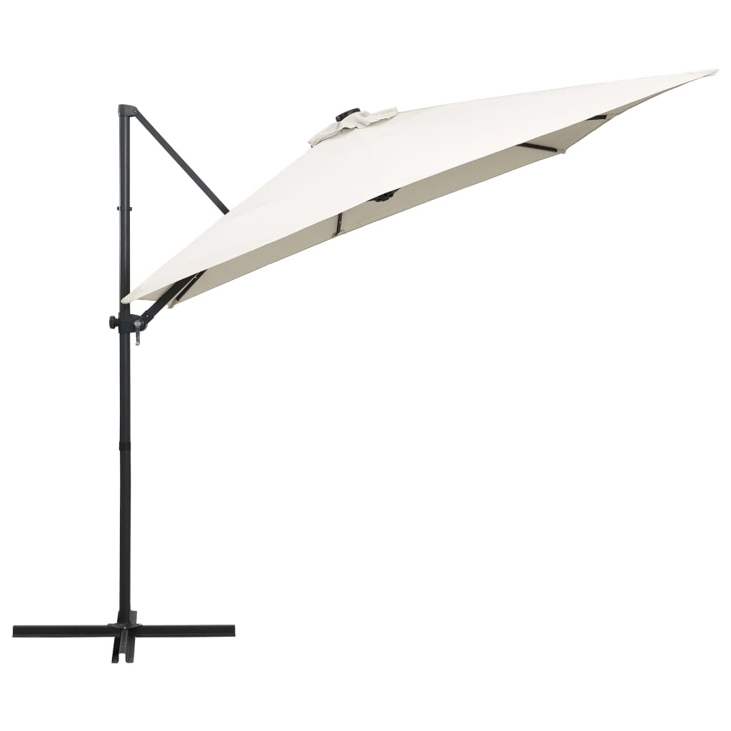 Cantilever parasol with LED lights 250x250 cm various finishes 